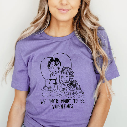 Mer-Maid Valentine Graphic Tee | Vintage Valentine | Valentine's Day | Love