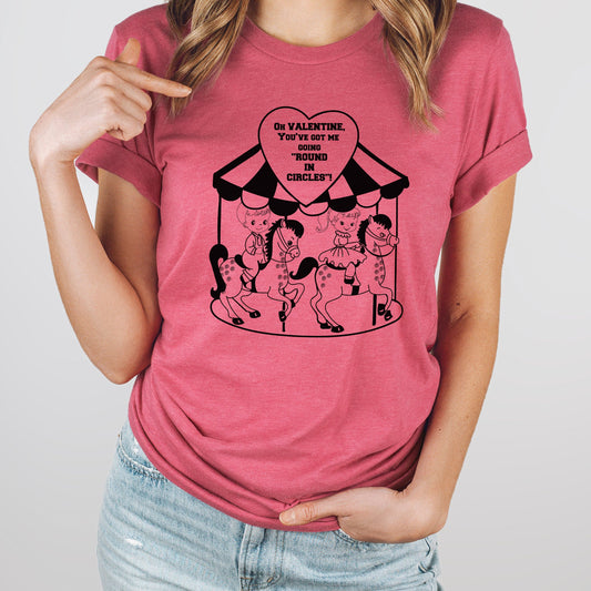 Round In Circles Graphic Tee | Vintage Valentine | Love | Valentine's Day