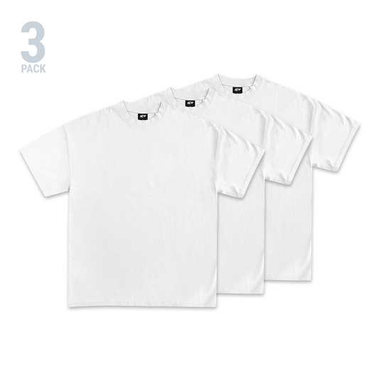 YoungTee Men's 3-Pack Heavyweight Blank T-Shirt (White)