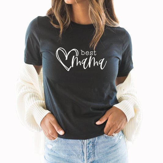 Best Mama Graphic Tee | Grandma | Mom | Mother's Day | Mother's Day Gift | Heart | Best Mama