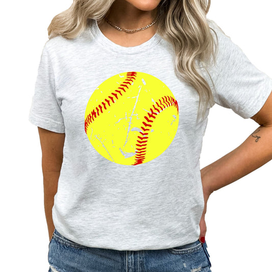 Distressed Softball Graphic Tee | Softball | Sports Mom | Distressed | Softball Player | Game Day | Bat | Home Base