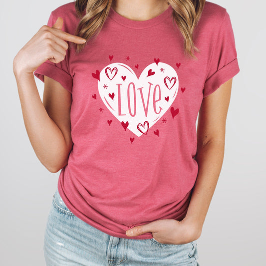 Love Heart Graphic Tee | Dandelion Love | valentine | Love | Lips | Hearts