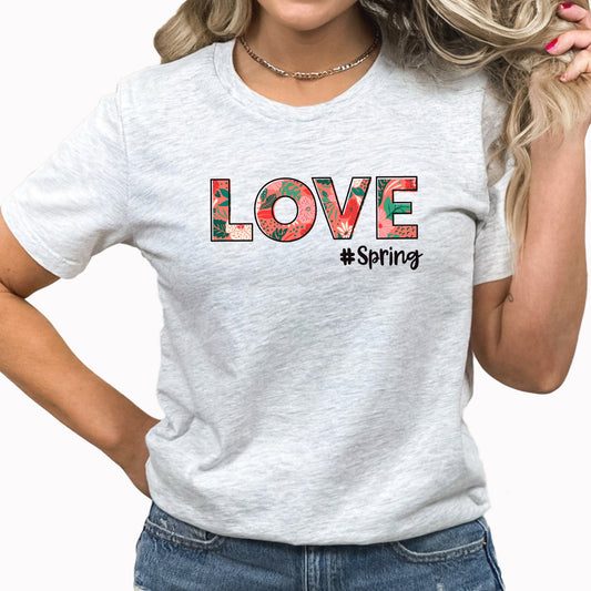 Love #Spring Graphic Tee | Spring love | Spring Flower |  Flower Bouquet
