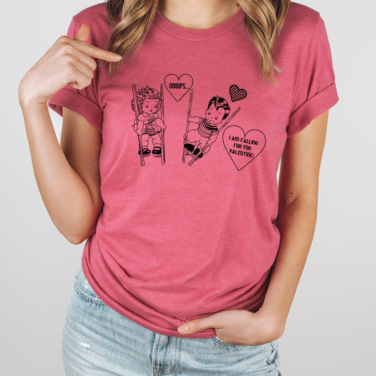 Falling For You Graphic Tee | Vintage Valentine | Love | Kiss | Valentine's Day