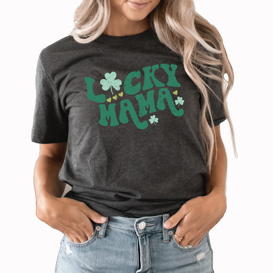 Lucky Mama Graphic Tee | Shamrock | Lucky Day | Leprechaun | Clover