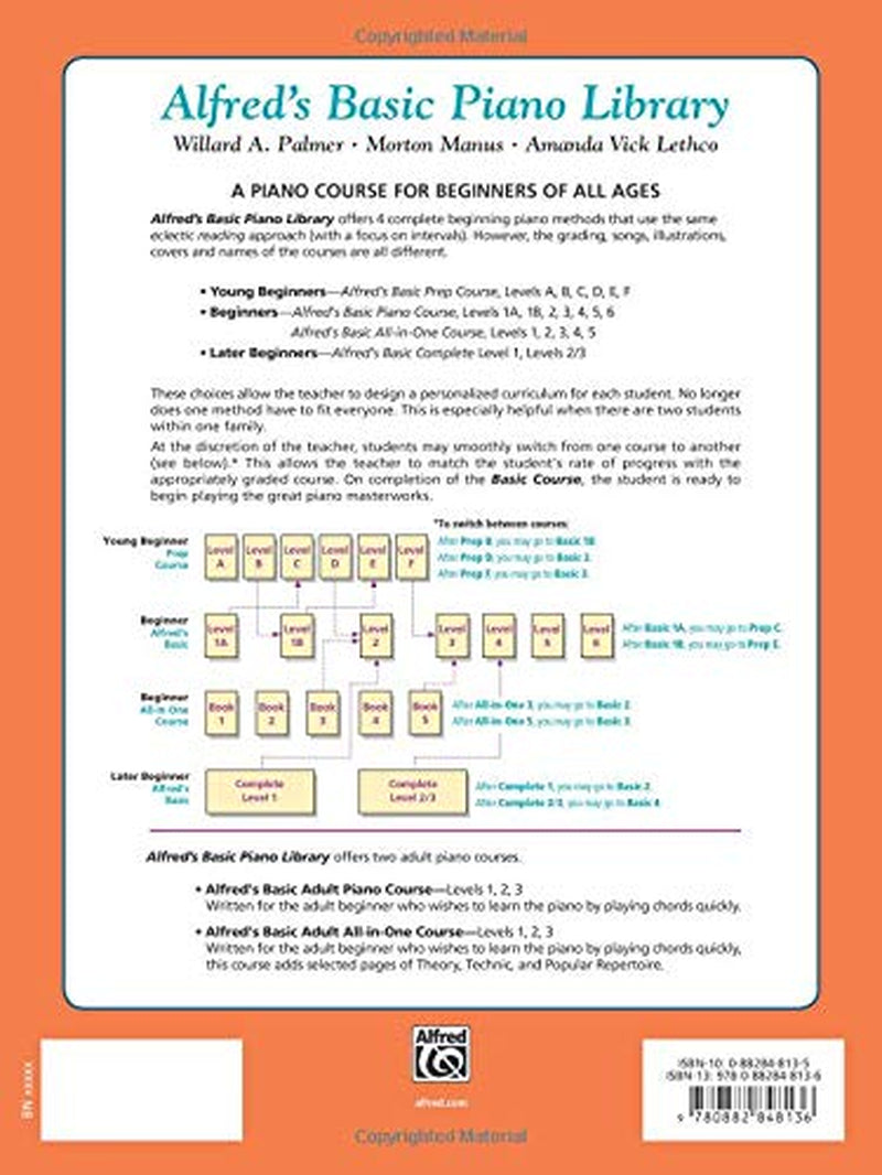Alfred'S Basic Piano Library Theory, Bk 1A (Alfred'S Basic Piano Library, Bk 1A)