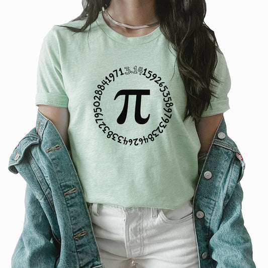 Pi Circle Graphic Tee | Pi Day | Math Teacher | Math Class | School Teacher | Teacher Gift