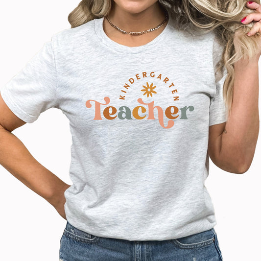 Kindergarten Teacher Graphic Tee | Daisy Teacher Grade | Kindergarten | Elementary School | Teacher