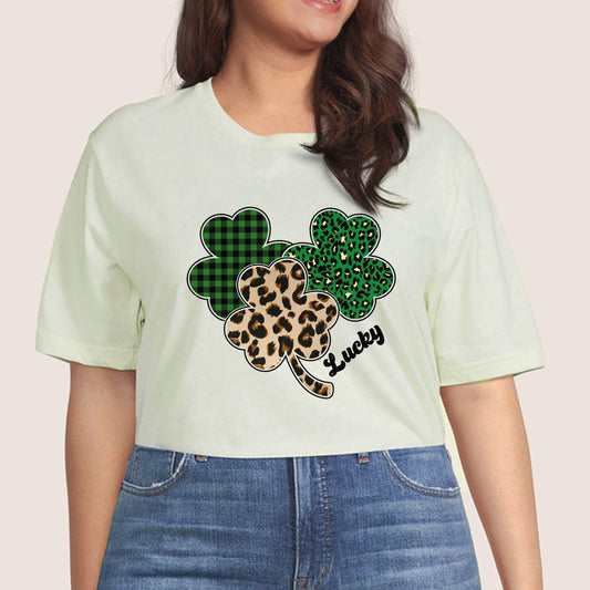 Lucky Clovers Graphic Tee | St Patrick's Day | Leopard Print | Shamrocks | Lucky Day | Don't Pinch Me
