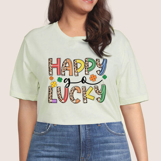 Happy Go Lucky Graphic Tee | Happy Teacher | One Lucky Teacher | Lucky One | St Patrick's Day