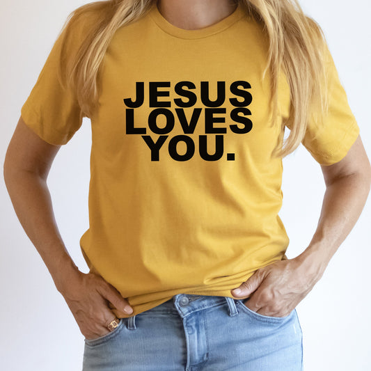Jesus Loves You Graphic Tee | Primary Song | Church| Religious | Jesus | Sing