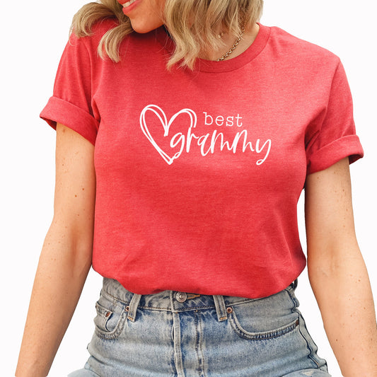 Best Grammy Graphic Tee | Mother's Day Best | Grandma | Grammy | Heart | Family | Mother | Mother's Day Gift