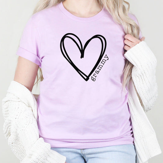 Grammy Heart Graphic Tee | Grandma | Grandmother | Mother's Day Gift | Family | Heart | Mother's Day Heart