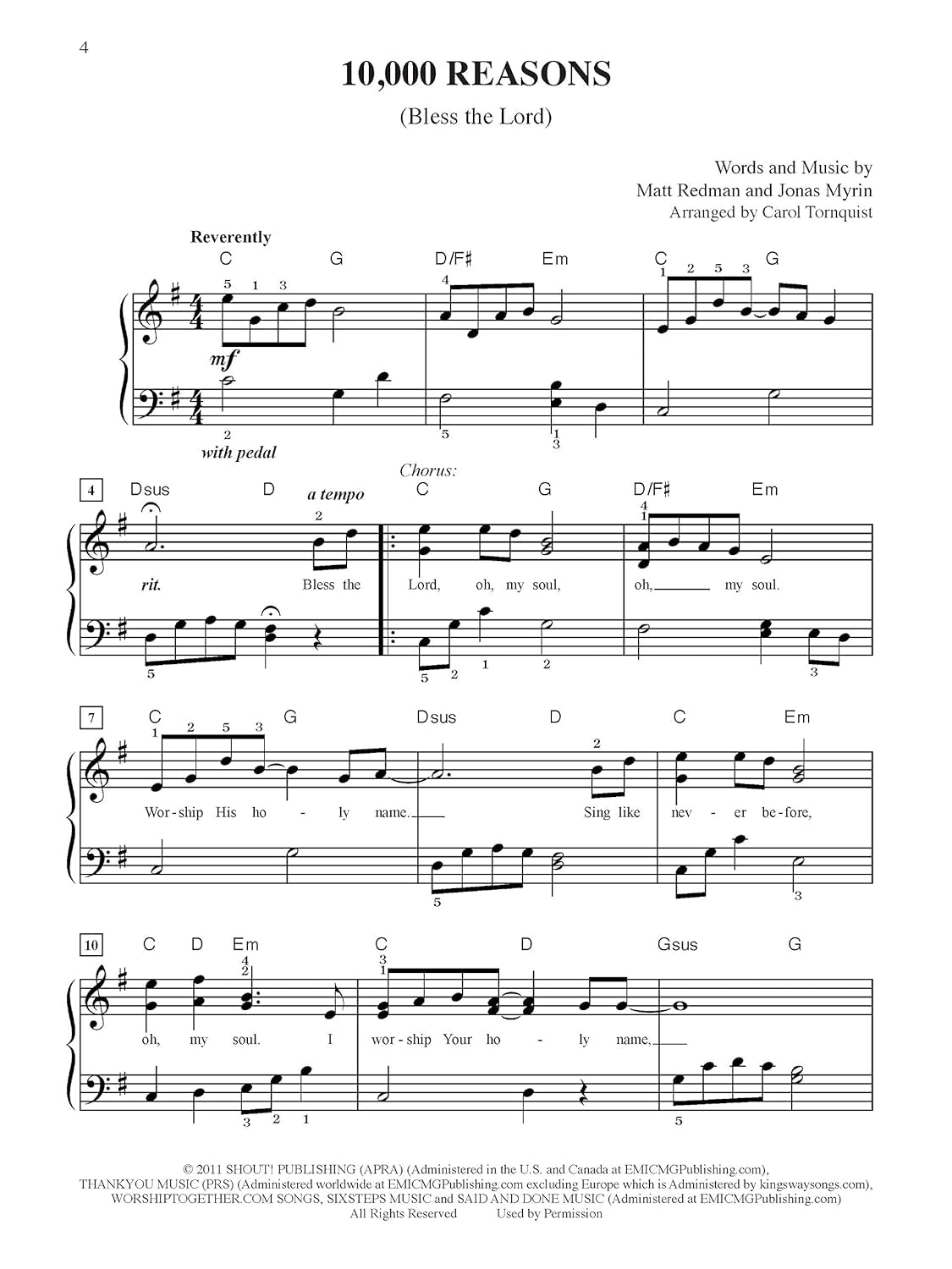 Top 50 Praise & Worship: Easy Piano